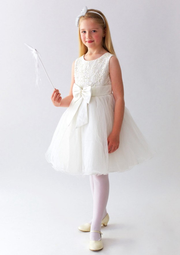 knee length holy communion dresses Bateau A-Line/Princess Knee-Length Tulle Flower Girl Dress With Lace - Flower Girl holy communion dress code