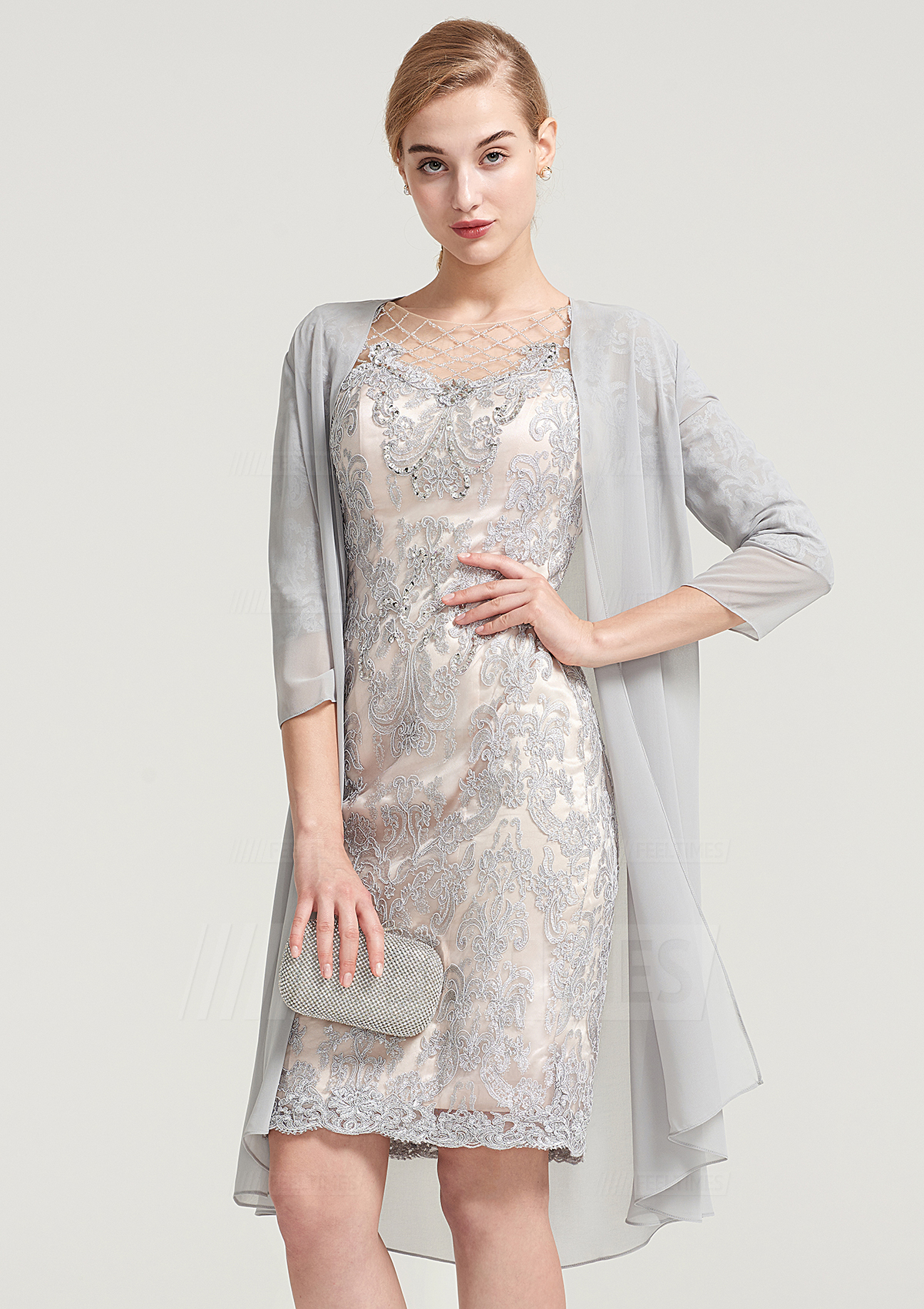 Mousseline Veste 3/4 Manches