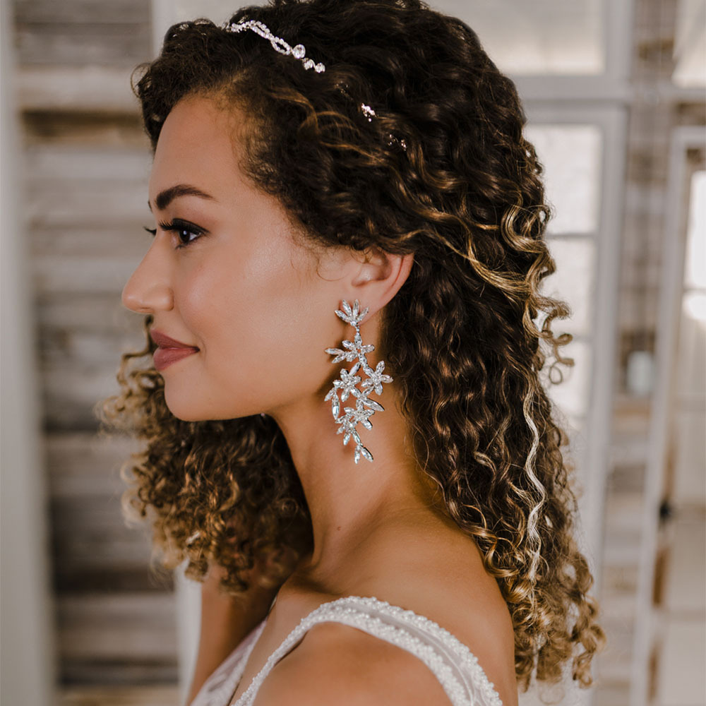 Silver One-of-a-kind Sparking Ladies' Earrings - STACEES