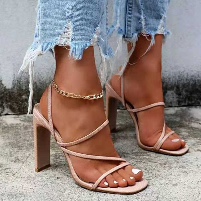 Abricot Femmes pu à bout ouvert escarpins sandales talon bottier retour à l'école fête et soirée bal occasion spéciale chaussures - STACEES