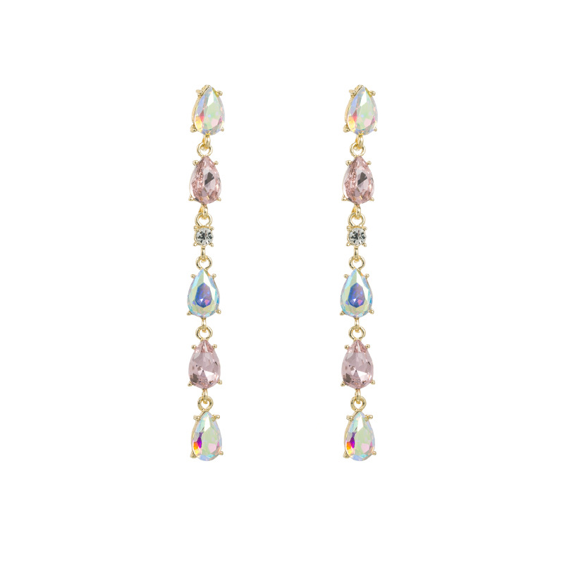 Muchacha atractivos bohemias brillo rhinestones pendientes
