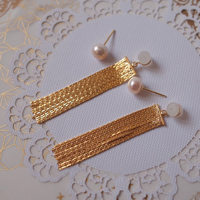 Élégant unique argent s925 boucles d'oreilles avec perle