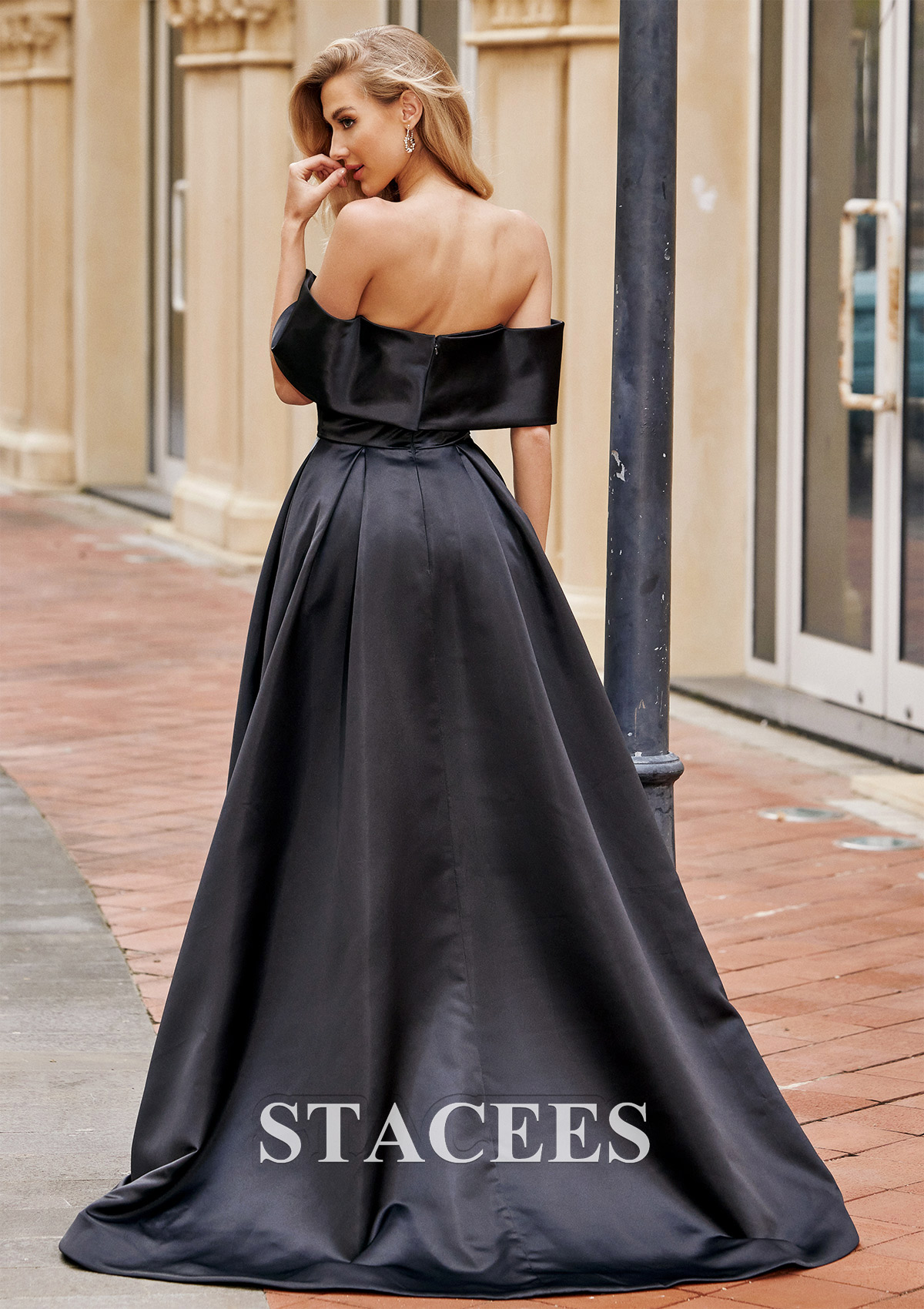 short prom dress with long train Royal Blue