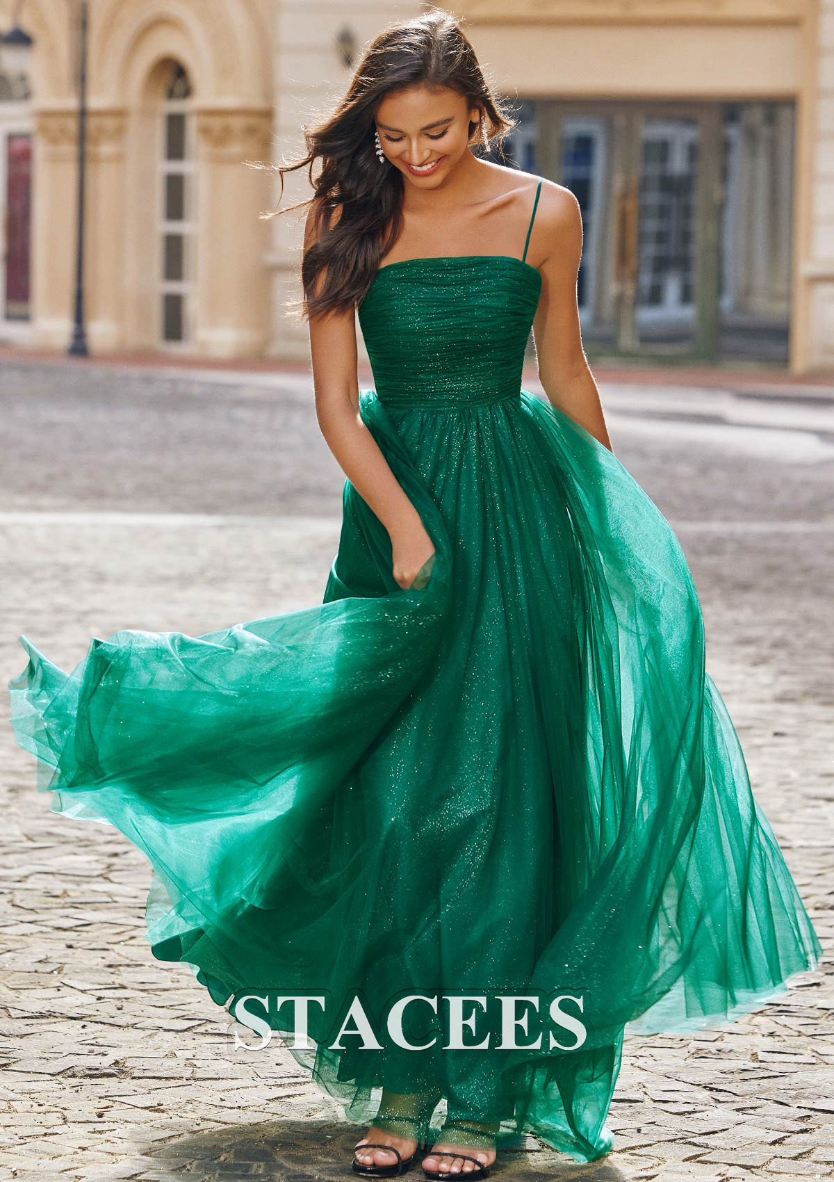 square neck prom dresses Red Satin Square Neck Prom Dress with White Short Sleeves