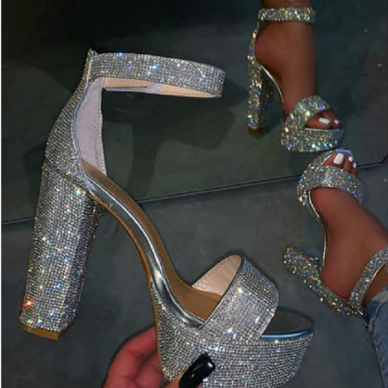 Talons à bout ouvert sandales pu fête et soirée chaussures de mode 