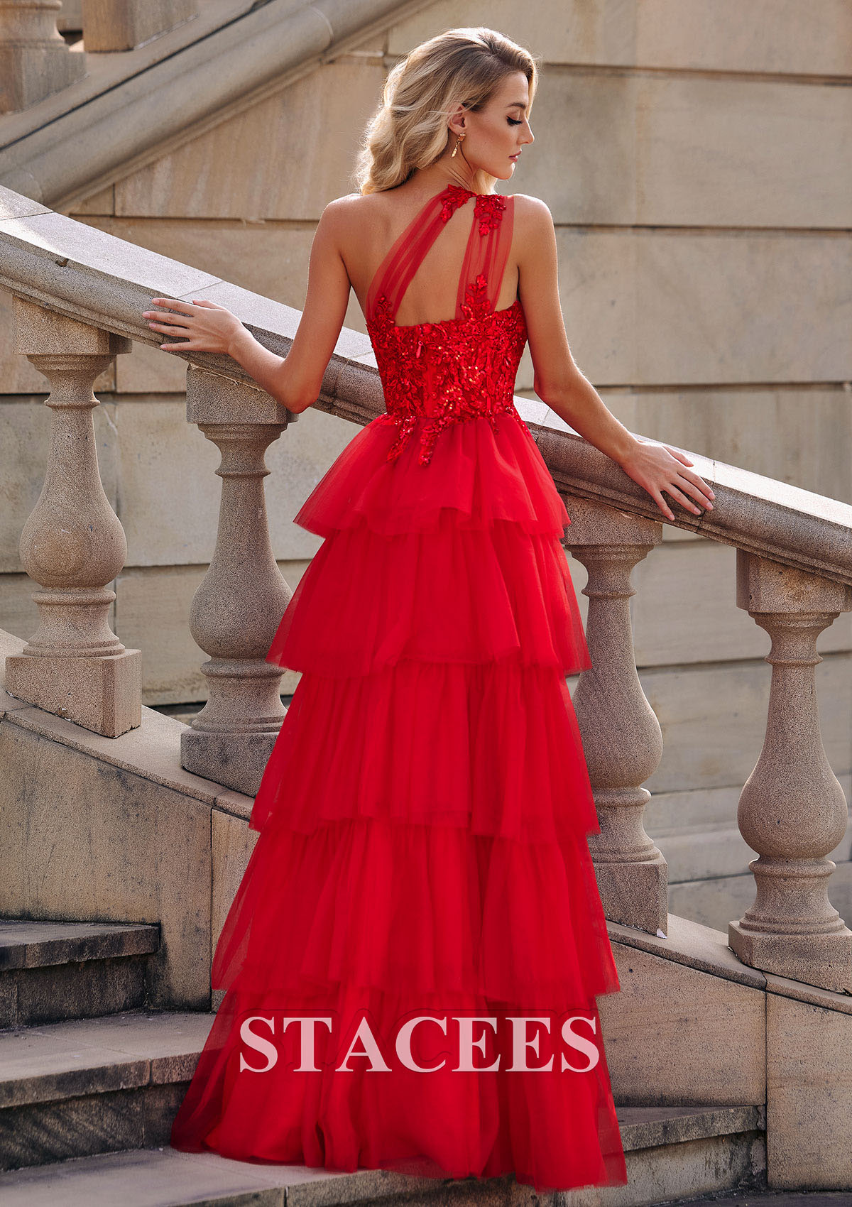 red formal dress one shoulder Sexy Red One Shoulder Slit Prom Dress Long With Sequins Beadings