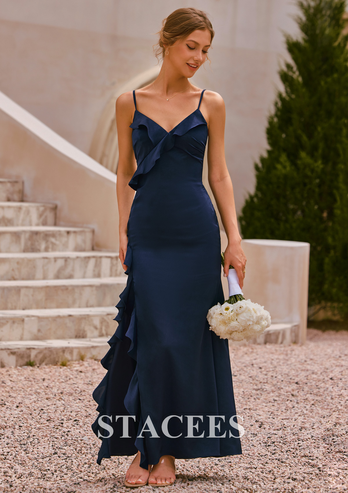 stretch satin formal dresses NOX ANABEL S1518 Long Stretch Satin Prom Dress