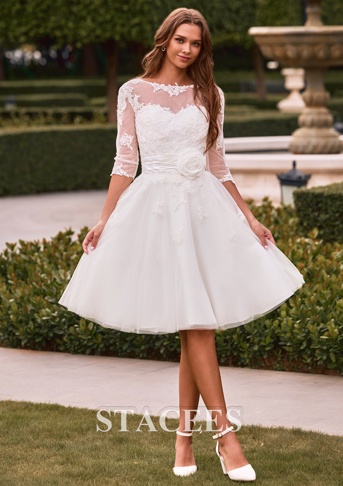 white lace cocktail dress vintage Amazon.com: JASAMBAC White Lace Dress for Women Elegant Fit and Flare Cocktail Formal Dresses for Wedding Guest White M : Clothing, Shoes & Jewelry