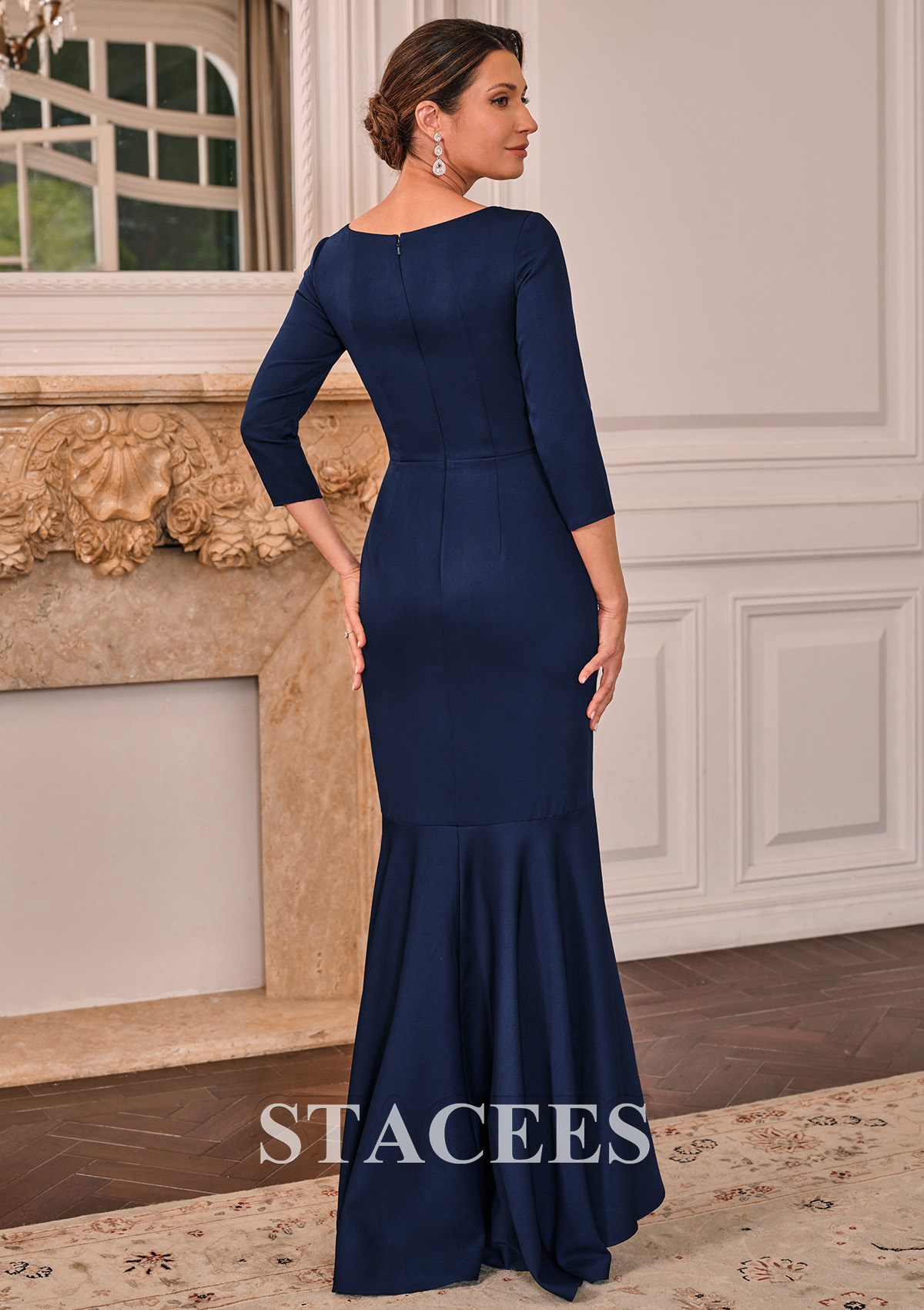 trumpet mermaid mother of the bride dress Trumpet-Mermaid Maxi Satin Mother of the Bride Dresses COCOMELODY CM0381, Orange