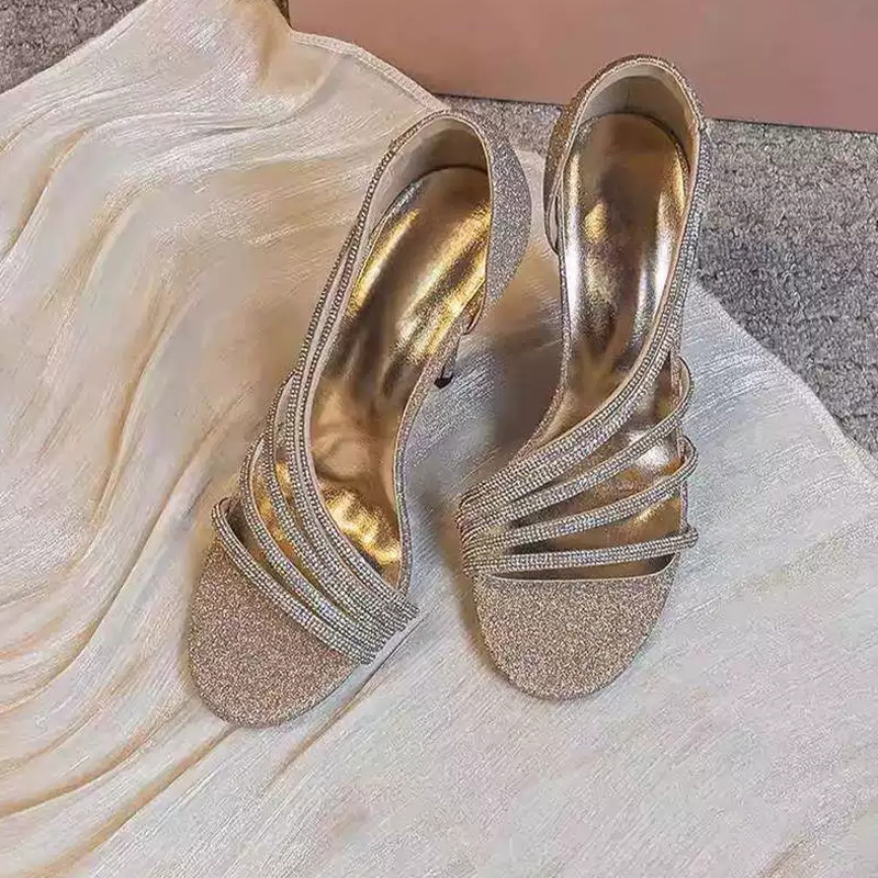Round Toe Heels Microfiber Leather Leatherette with Rhinestone Women's Party Special Occasion Shoes